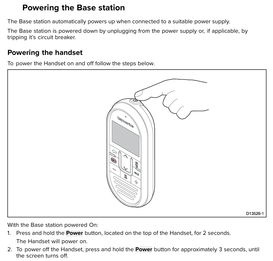 How to Power Up the RayMic Handset