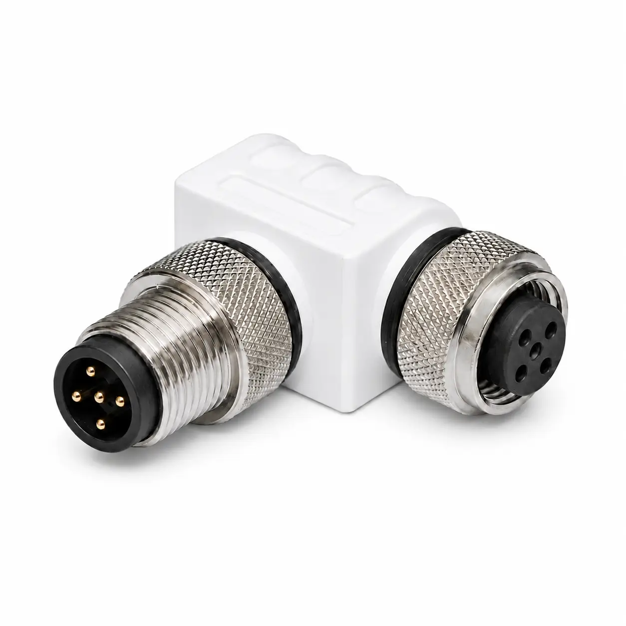 NMEA 2000 90º angled connector, male/female